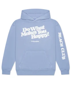 Happy Hoodie Light Blue