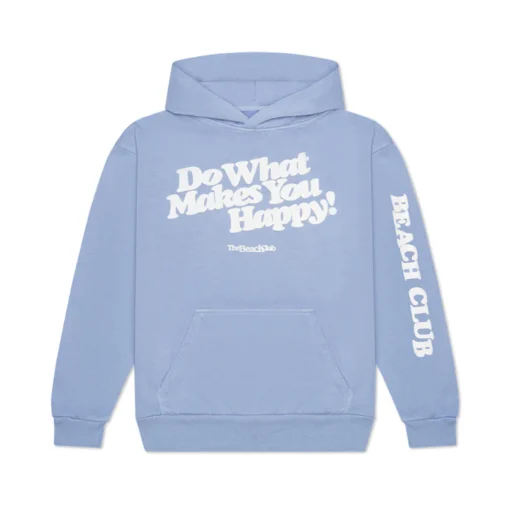 Happy Hoodie Light Blue