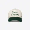 Caviar Cowboy Cap (Beige & Forest Green)