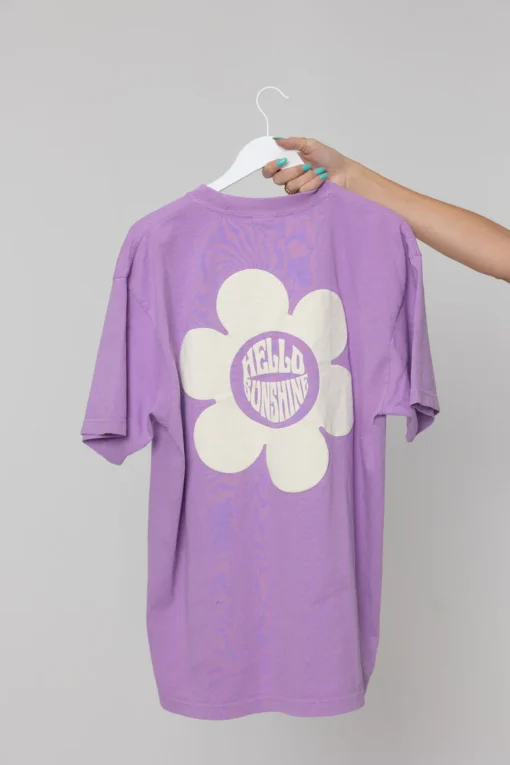 Hello Sunshine Tee purple