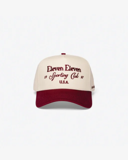 Sporting Club Cap (Beige & Maroon)