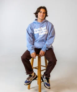 Happy Hoodie Light Blue